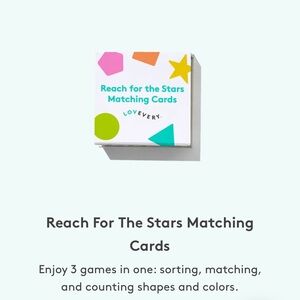 Lovevery Reach for the Stars Matching Cards / New in Box